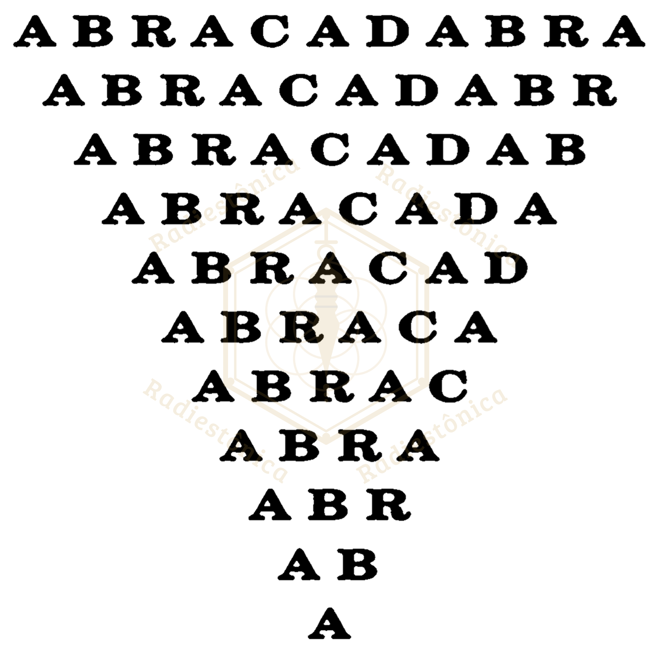 Gráfico Radiestésico Digital — Abracadabra Invertido