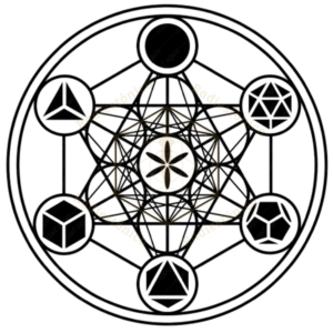 Gráfico Radiestésico Digital — Cubo de Metatron-Sólidos Platão