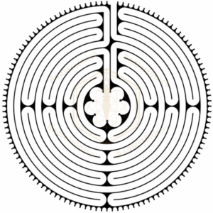 Gráfico Radiestésico Digital — Labirinto de Chartres