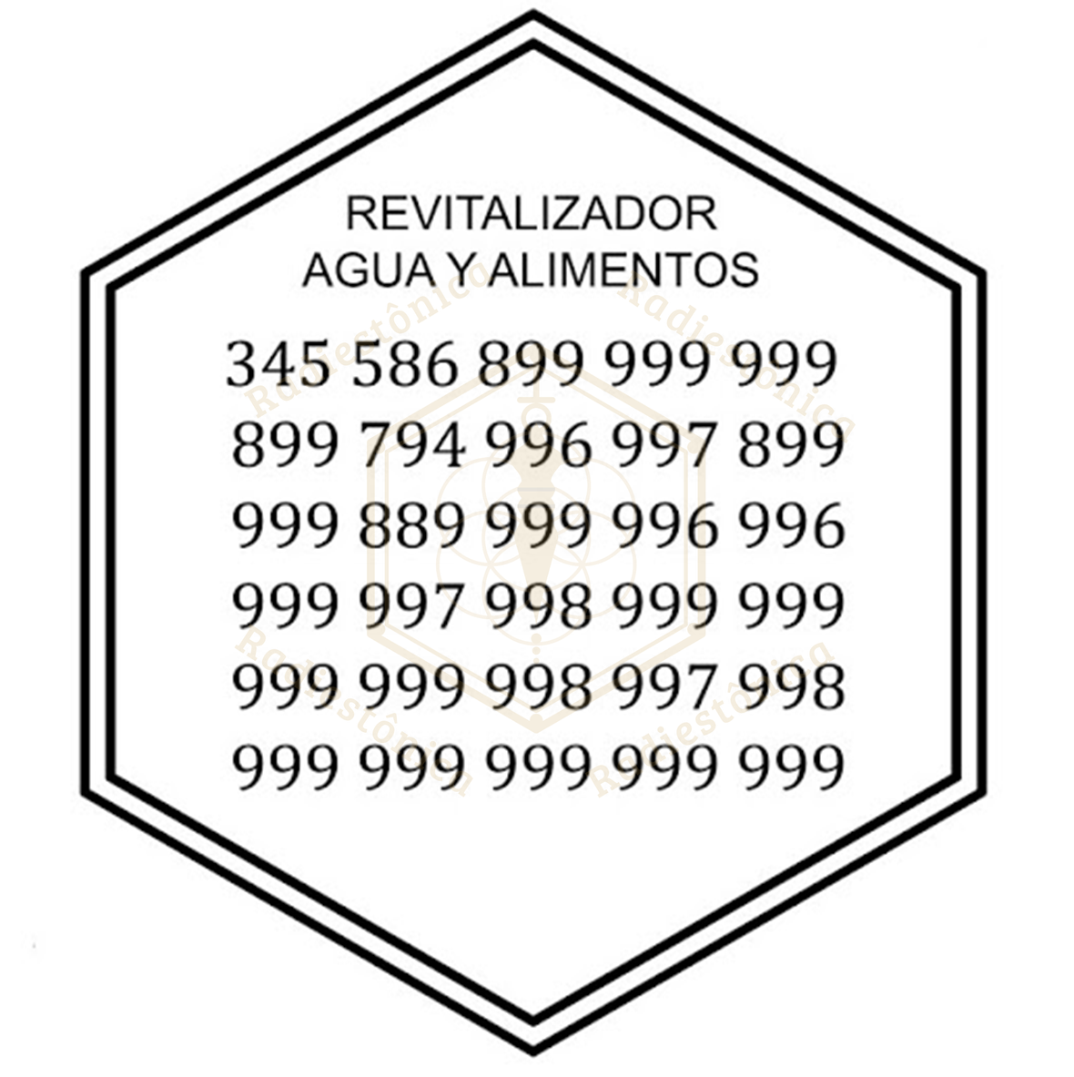 Gráfico Radiestésico Digital — Revitalizador de Água e Alimentos