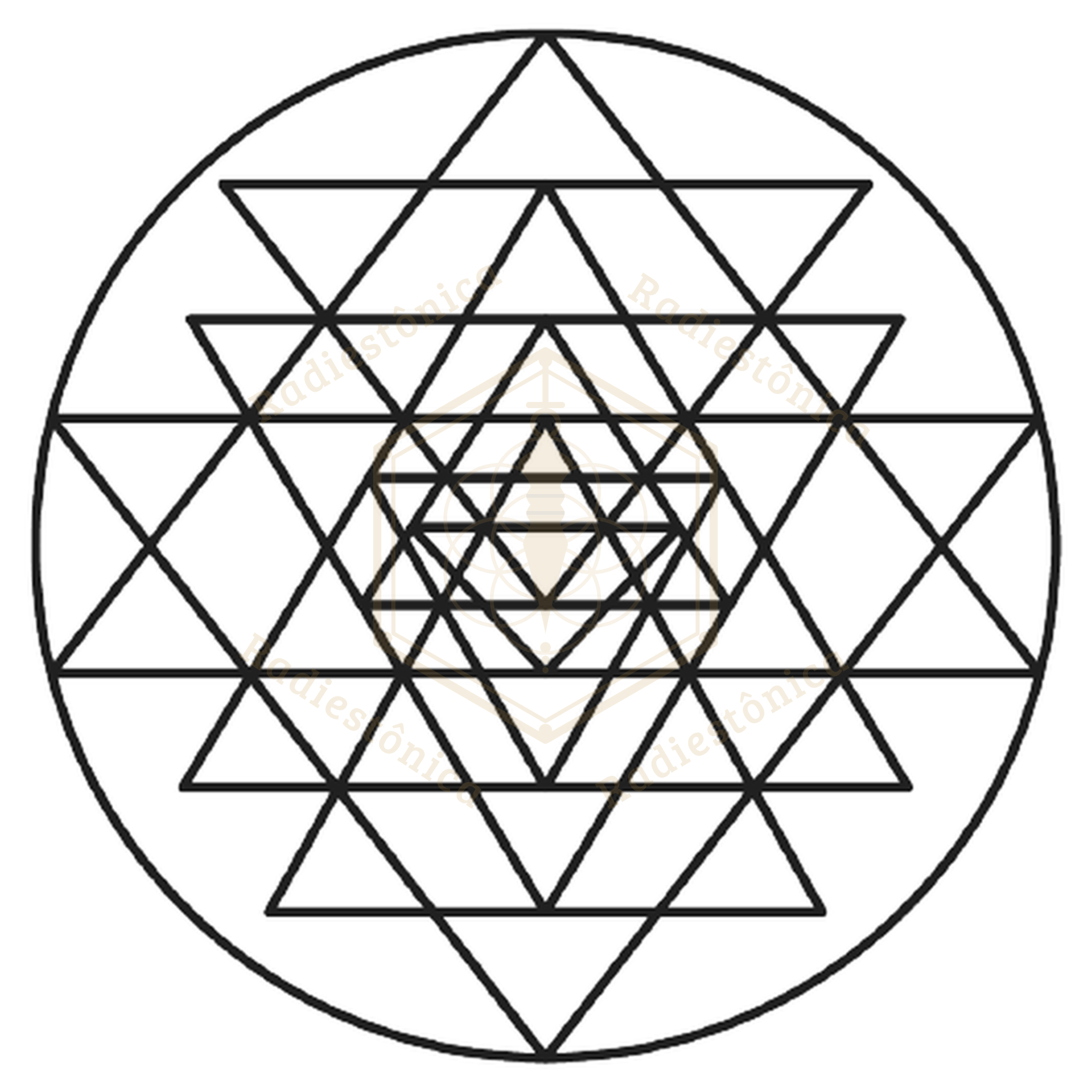 Gráfico Radiestésico Digital — Sri Yantra